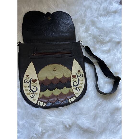 Loungefly Embroidered Owl With Heart Eyes Adj. Strap Crossbody Bag AND Coinpurse - Picture 9 of 16